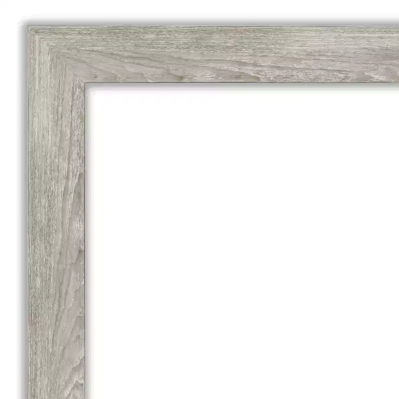 Miroir mural étroit encadré Dove 20" x 24" Gris délavé - Biseauté, Cadre en polystyrène, Aucun assemblage requis
