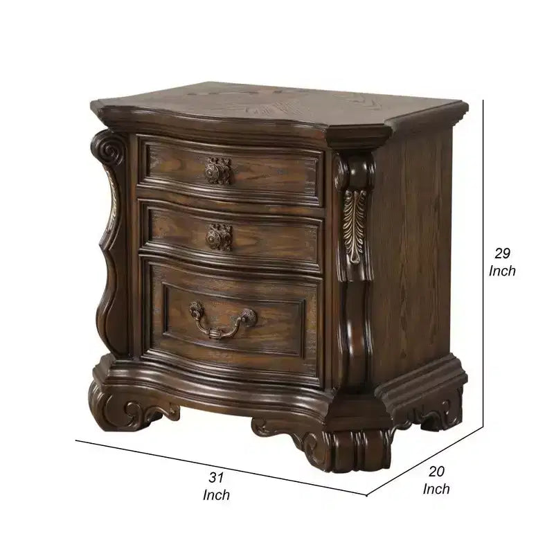 Table de chevet Royal Hampton, 2 tiroirs, USB A-C, 31 pouces