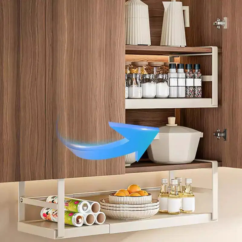 Étagère extensible sous-placard, panier de rangement suspendu sous-étagère