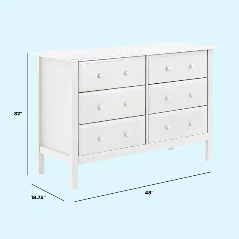 Commode double large à 6 tiroirs daVinci Jayden