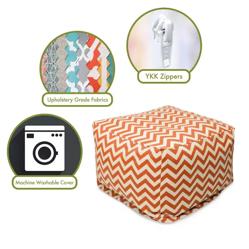 Ottoman Pouf Chevron