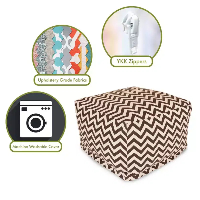 Ottoman Pouf Chevron