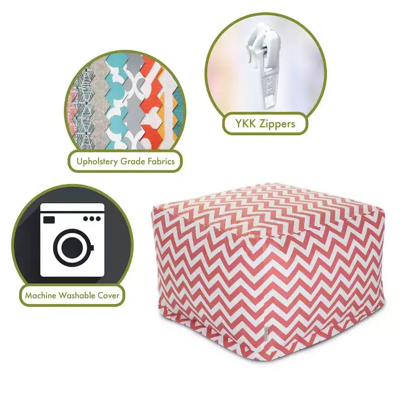 Ottoman Pouf Chevron