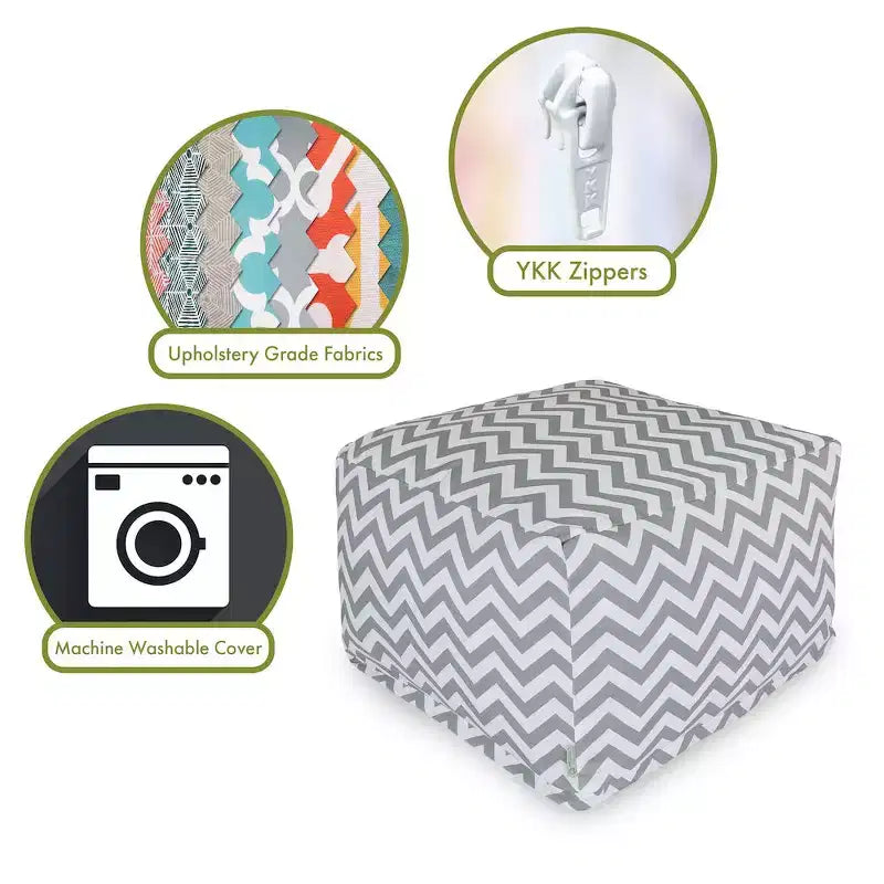 Ottoman Pouf Chevron