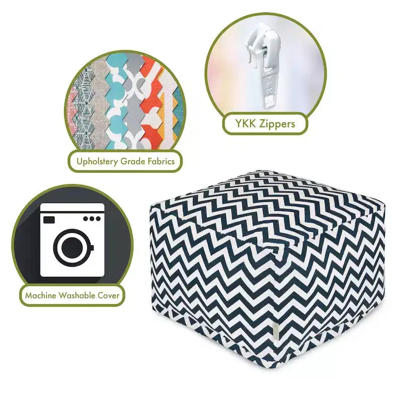 Ottoman Pouf Chevron