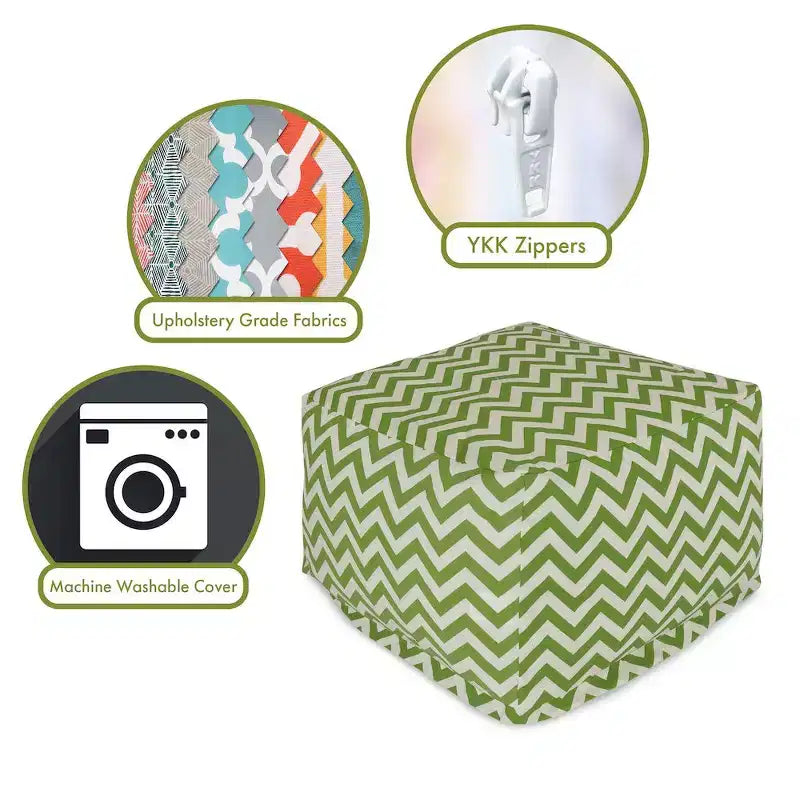 Ottoman Pouf Chevron