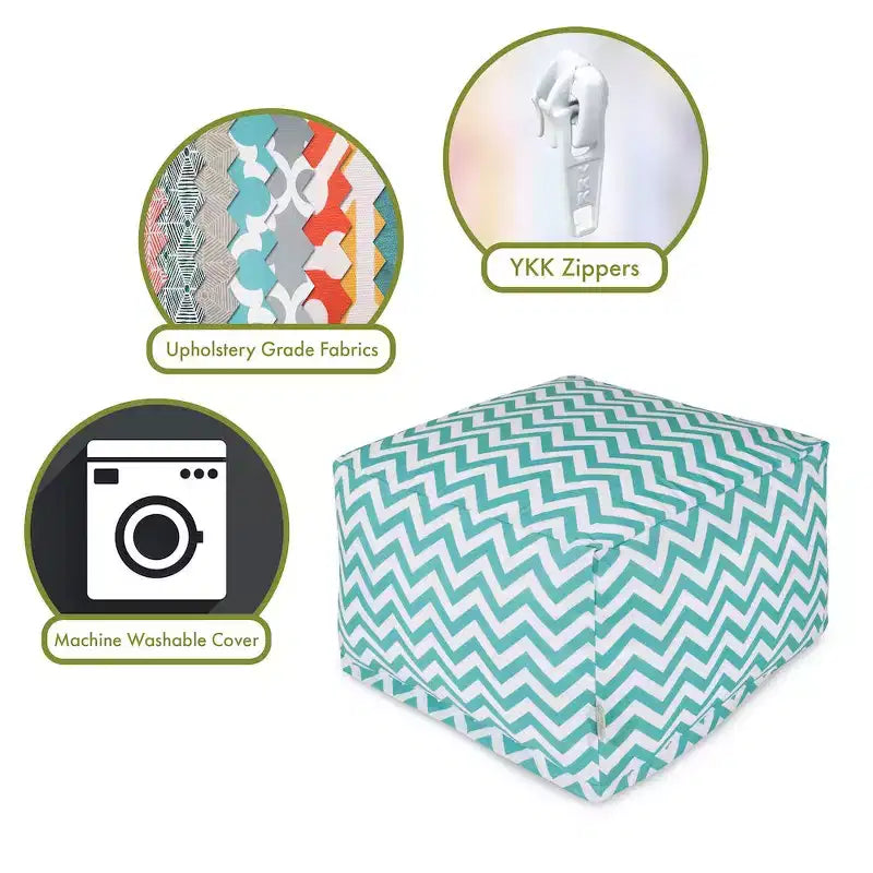 Ottoman Pouf Chevron