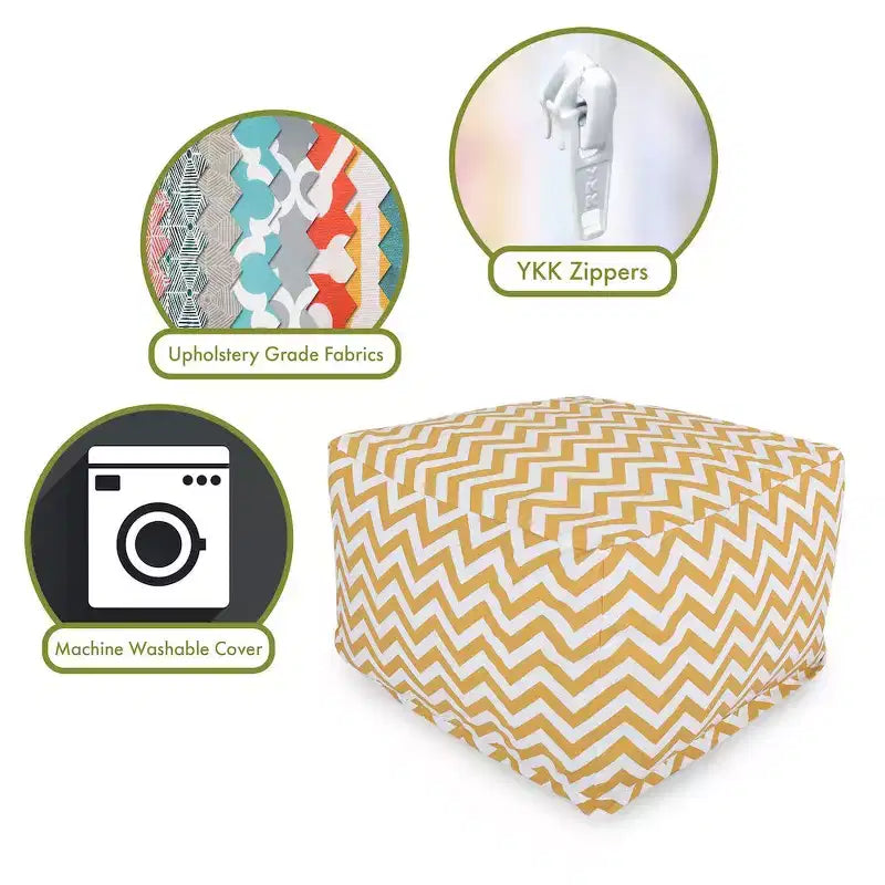 Ottoman Pouf Chevron