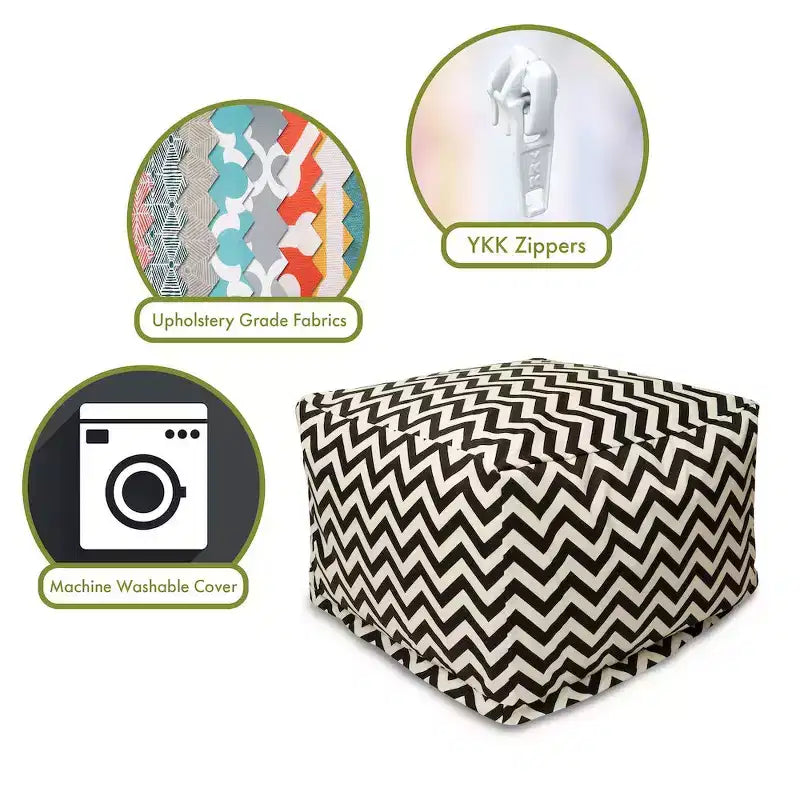Ottoman Pouf Chevron