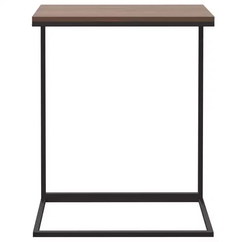Table d'appoint Bois d'ingénierie, Fer Moyenne Roulable