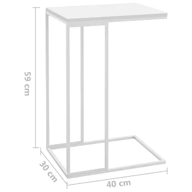 Table d'appoint Bois d'ingénierie, Fer Moyenne Roulable