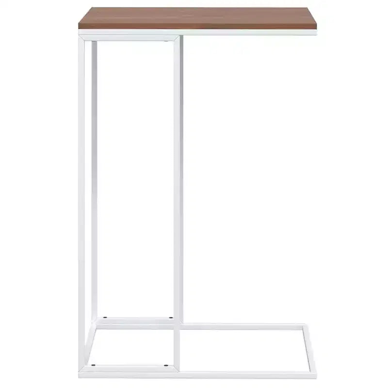 Table d'appoint Bois d'ingénierie, Fer Moyenne Roulable