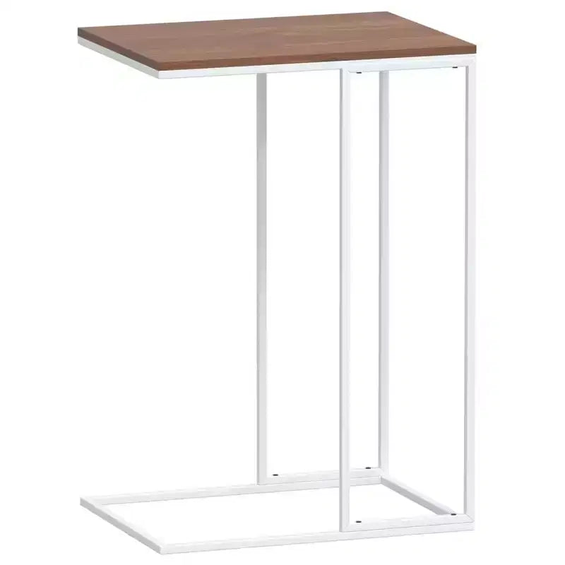 Table d'appoint Bois d'ingénierie, Fer Moyenne Roulable