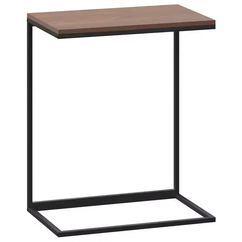 Table d'appoint Bois d'ingénierie, Fer Moyenne Roulable