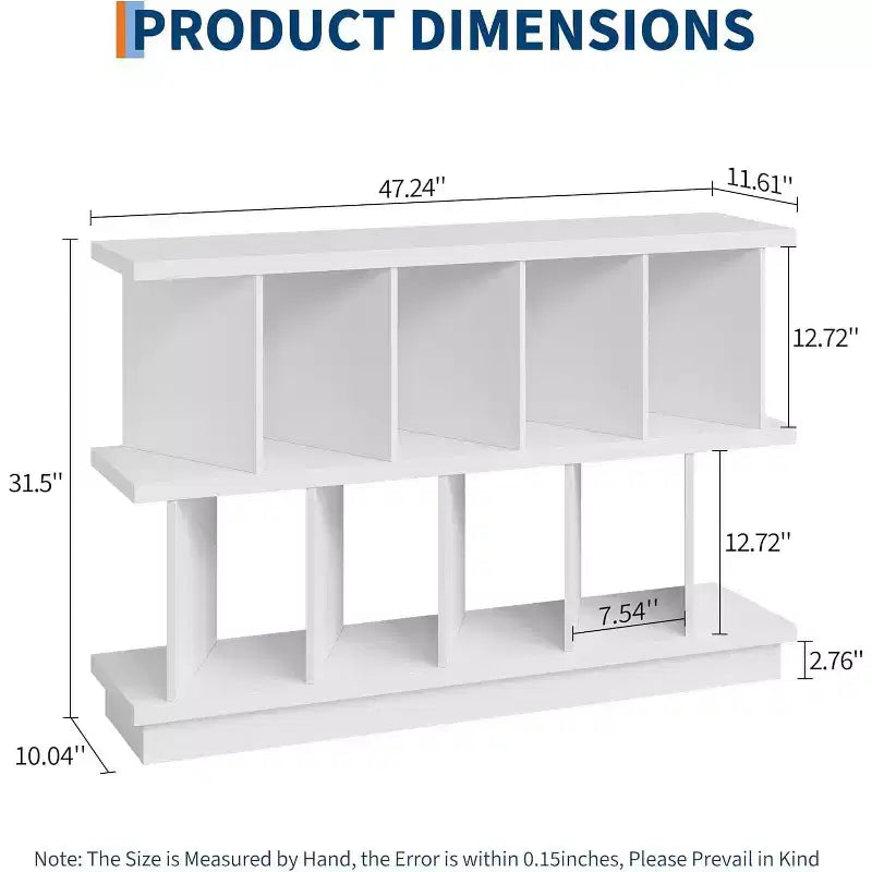 8-Cube Storage Shelf Organizer, Cube Bookshelf with 10 Removable Panels for Living Room, Bedroom & Home Office