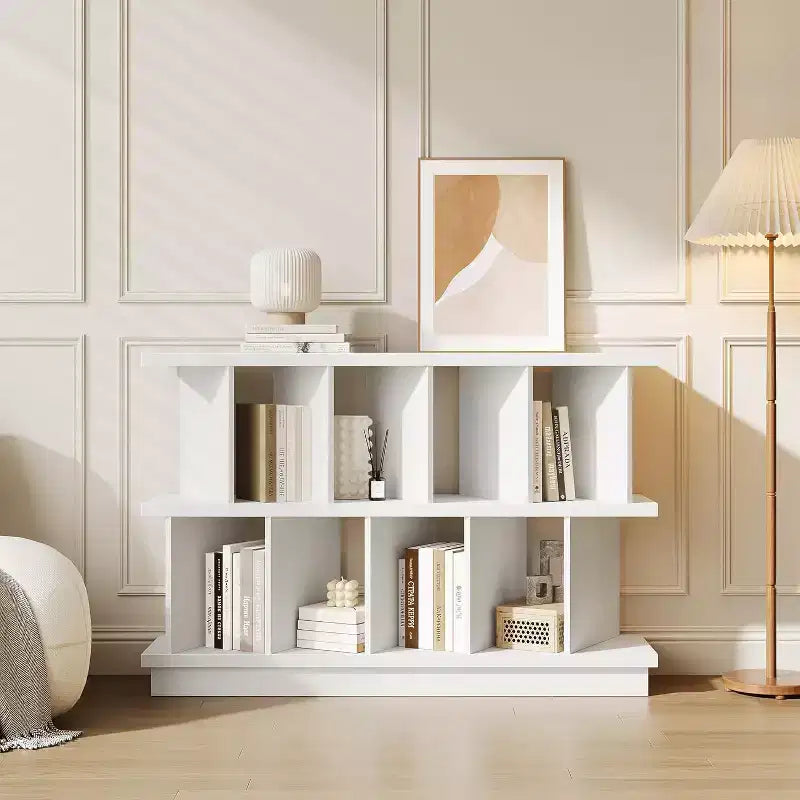 8-Cube Storage Shelf Organizer, Cube Bookshelf with 10 Removable Panels for Living Room, Bedroom & Home Office