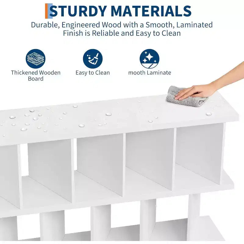 8-Cube Storage Shelf Organizer, Cube Bookshelf with 10 Removable Panels for Living Room, Bedroom & Home Office