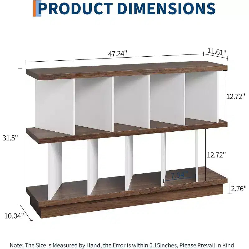 8-Cube Storage Shelf Organizer, Cube Bookshelf with 10 Removable Panels for Living Room, Bedroom & Home Office