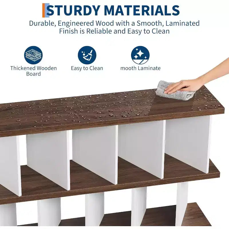 8-Cube Storage Shelf Organizer, Cube Bookshelf with 10 Removable Panels for Living Room, Bedroom & Home Office