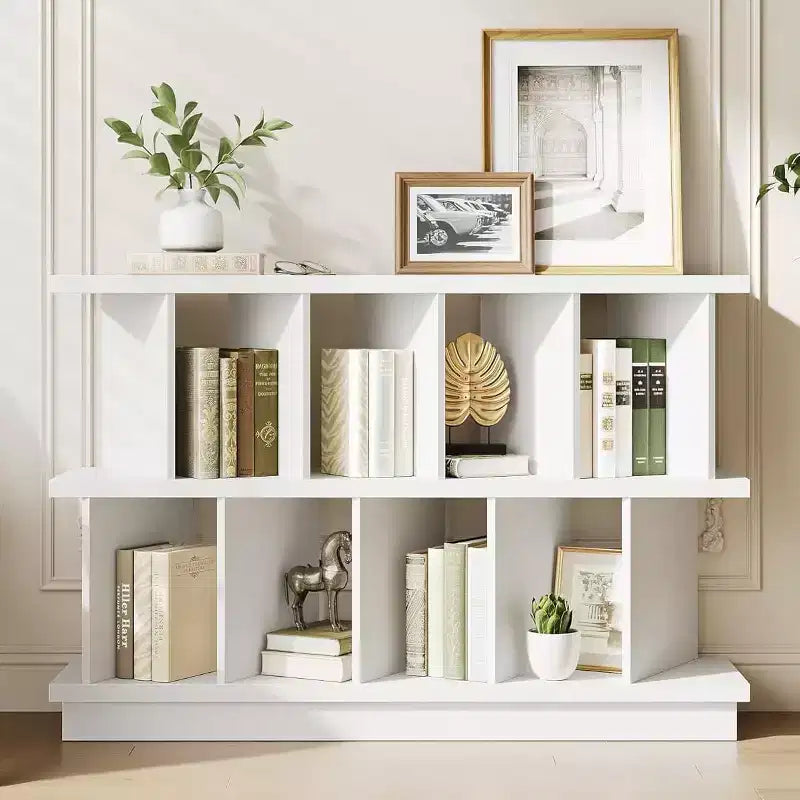 COZONY 8-Cube Storage Shelf Organizer, Cube Bookshelf with 10 Removable Panels for Living Room, Bedroom & Home Office