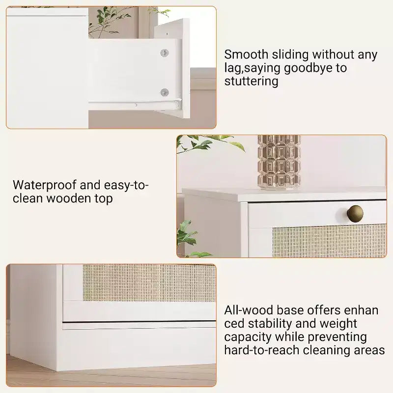 12-Drawer Wood Dresser for Bedroom, 61 Wide Wooden Chest of Drawers, Modern Dresser & TV Stand for 65 TV for Living Room or Hallway
