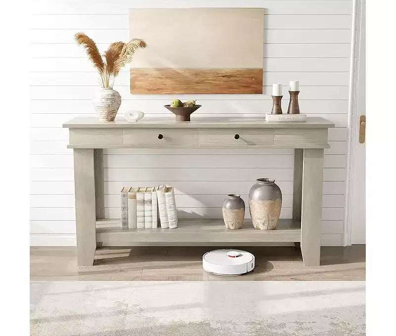 Bibliothèque avec Portes, Étagère à 4 Niveaux avec Armoire pour Salon ou Bureau