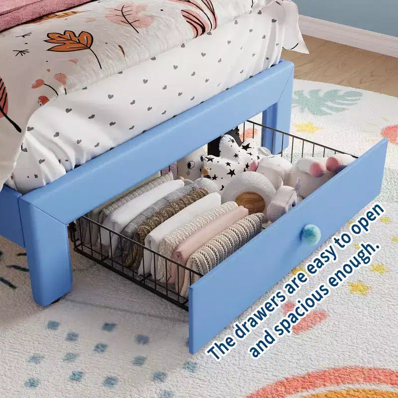 Cadre de lit plateforme avec tête de lit, lit queen size avec rangement