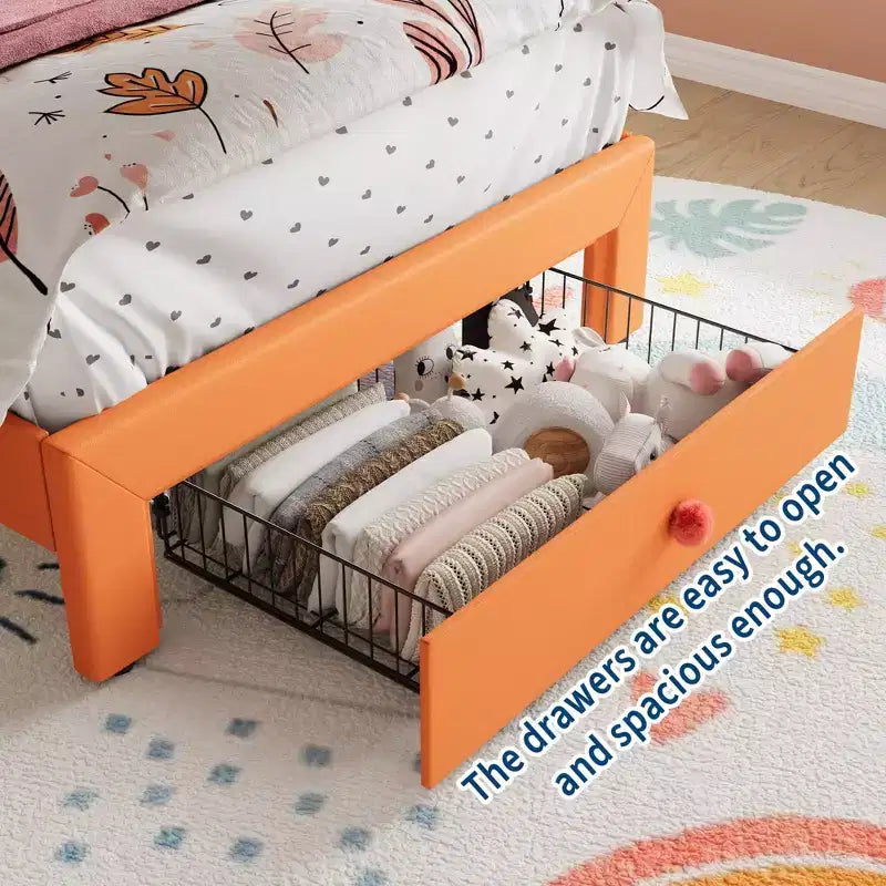 Cadre de lit plateforme avec tête de lit, lit queen size avec rangement