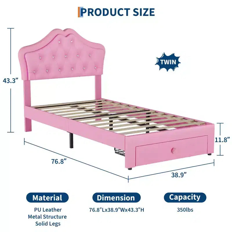 Cadre de lit plateforme avec tête de lit, lit queen size avec rangement