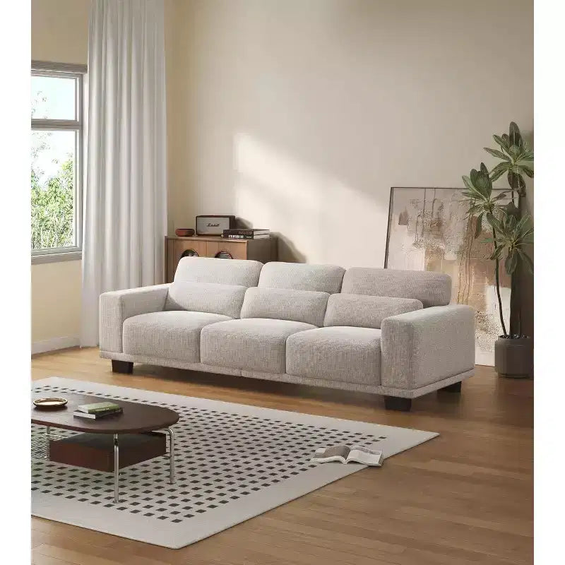 89 inch living room sofa, 3-seater sofa with wide armrests and deep seats, comfortable 3-layer sofa, sofa with detachable and washable lid
