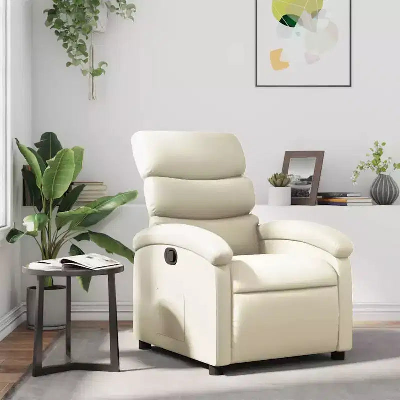 Recliner Chair Adjustable Reclining Armchair, Home Theater, Faux Leather