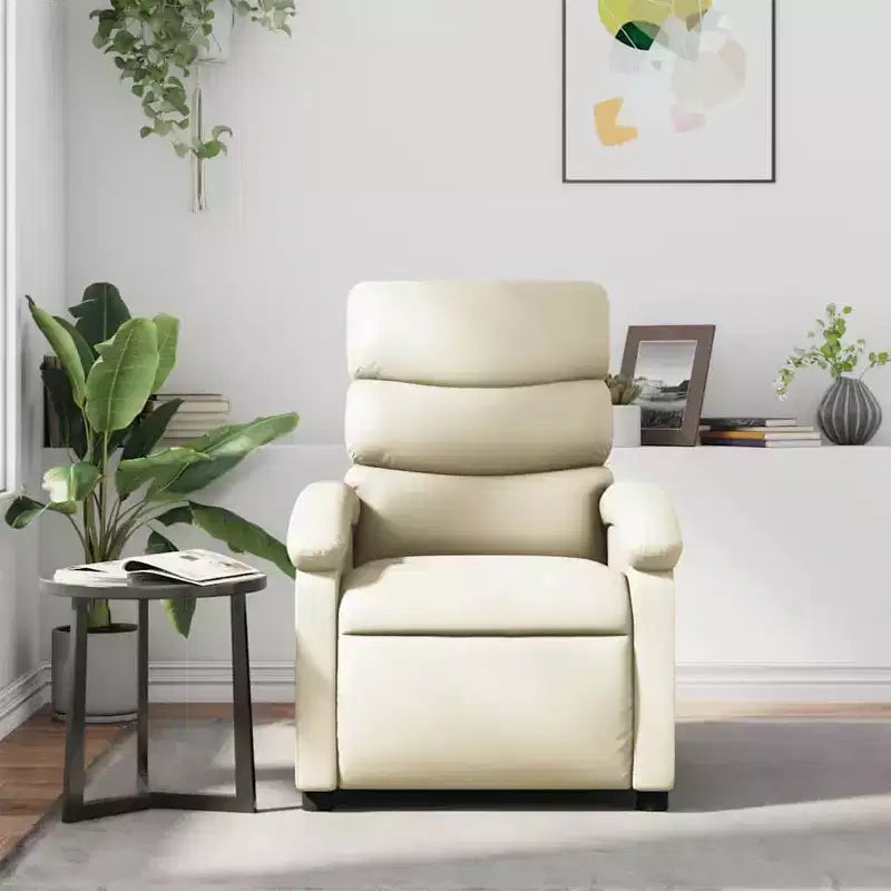 Recliner Chair Adjustable Reclining Armchair, Home Theater, Faux Leather