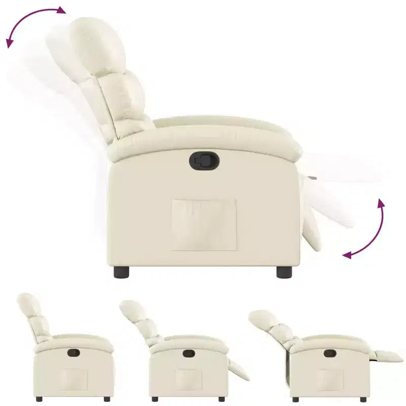 Recliner Chair Adjustable Reclining Armchair, Home Theater, Faux Leather