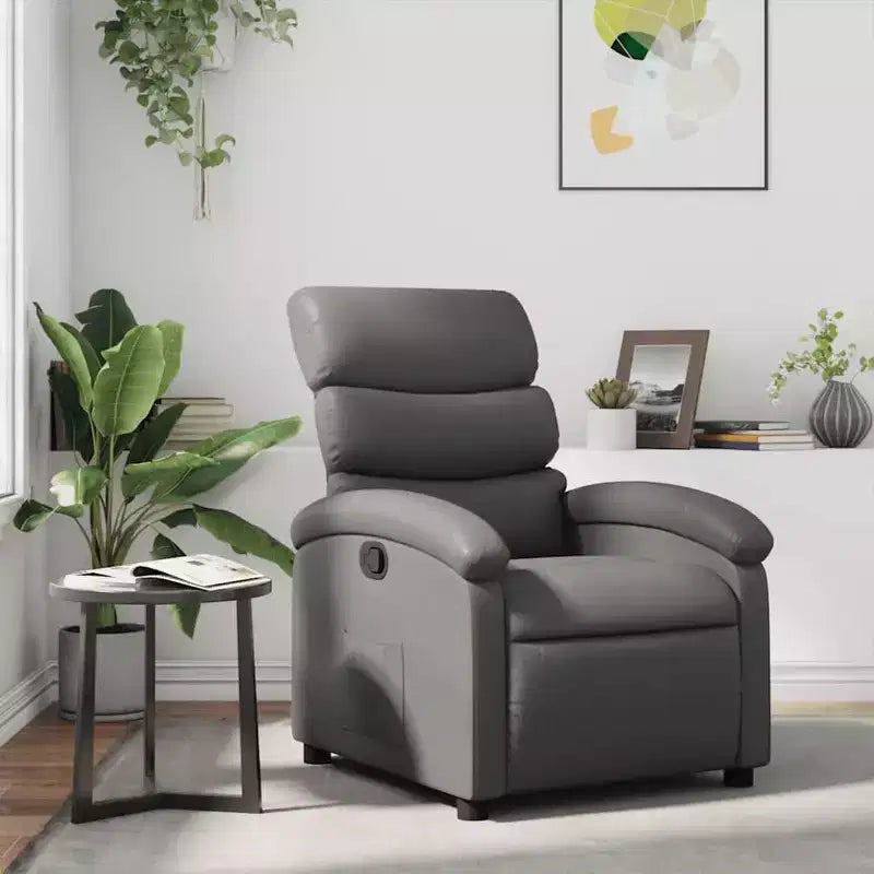 Recliner Chair Adjustable Reclining Armchair, Home Theater, Faux Leather
