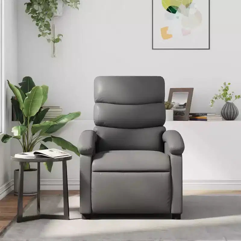 Recliner Chair Adjustable Reclining Armchair, Home Theater, Faux Leather