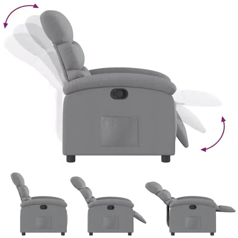 Recliner Chair Adjustable Reclining Armchair, Home Theater, Faux Leather