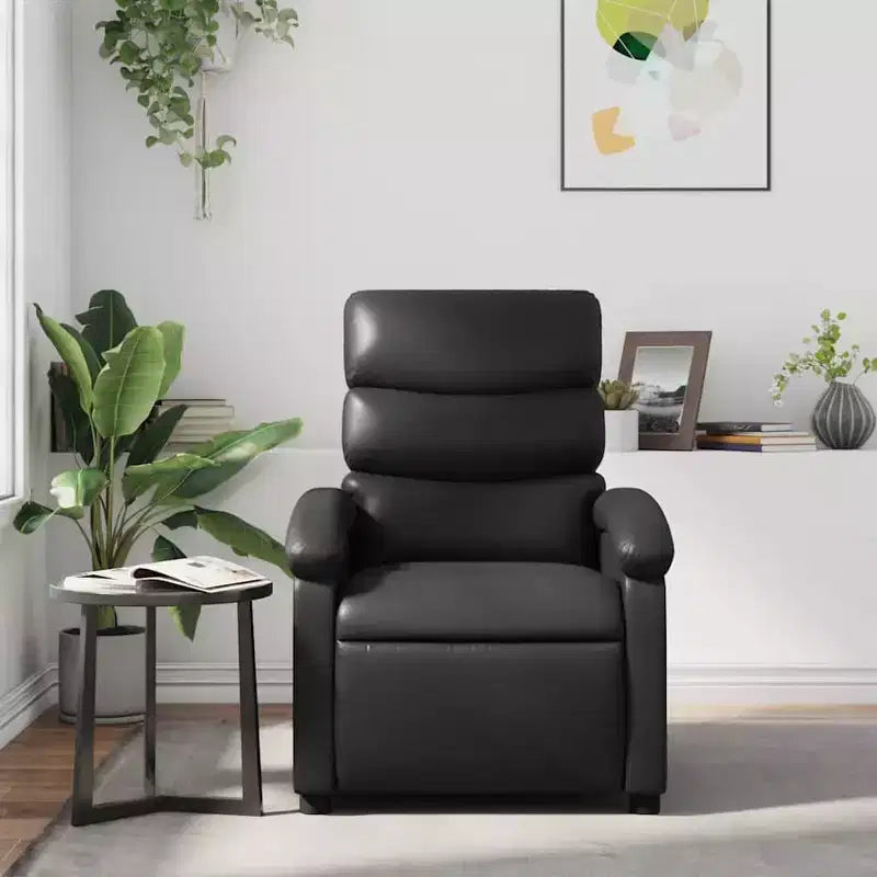 Recliner Chair Adjustable Reclining Armchair, Home Theater, Faux Leather
