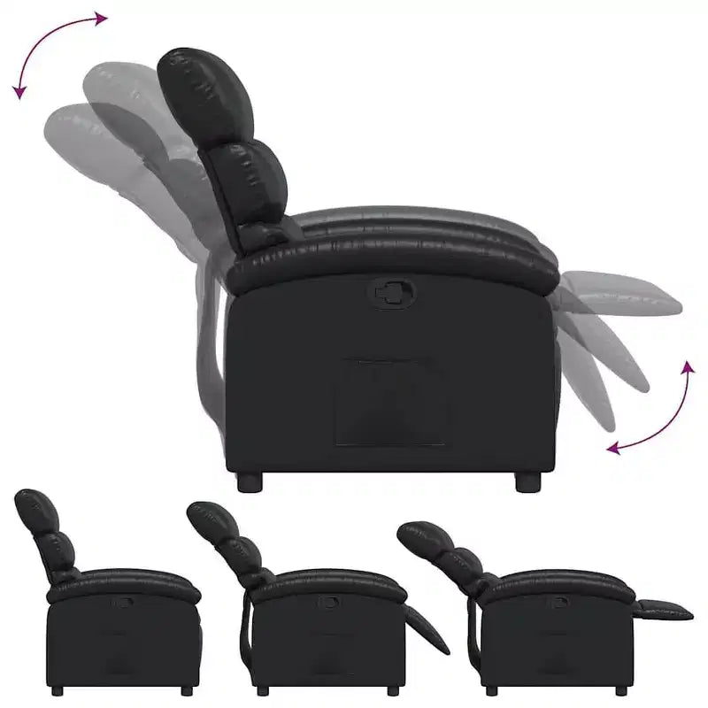 Recliner Chair Adjustable Reclining Armchair, Home Theater, Faux Leather