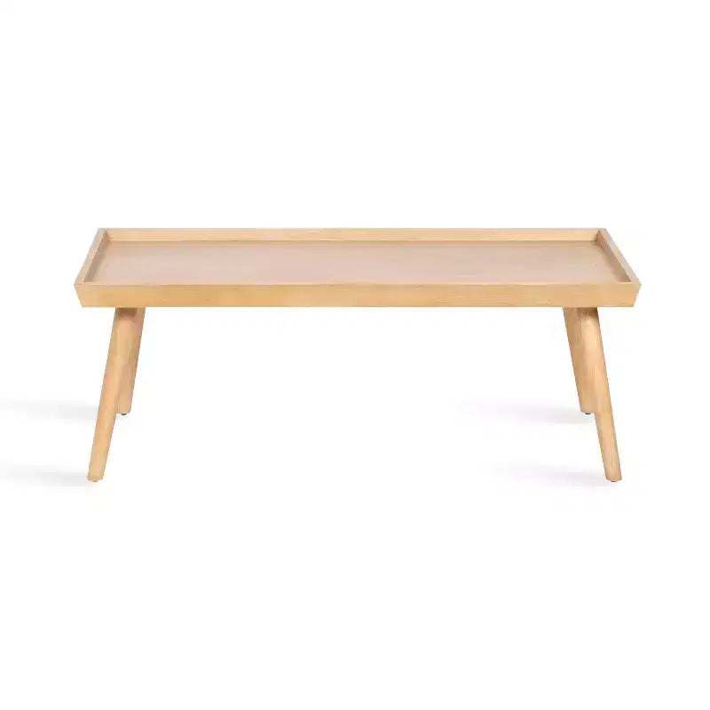 46x22x17" Rectangle Wood Coffee Table, Natural