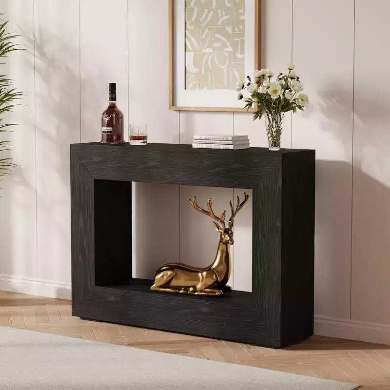 Console de 120 cm pour entrée, table d'appoint en bois pour hall d'entrée, décoration rustique de ferme