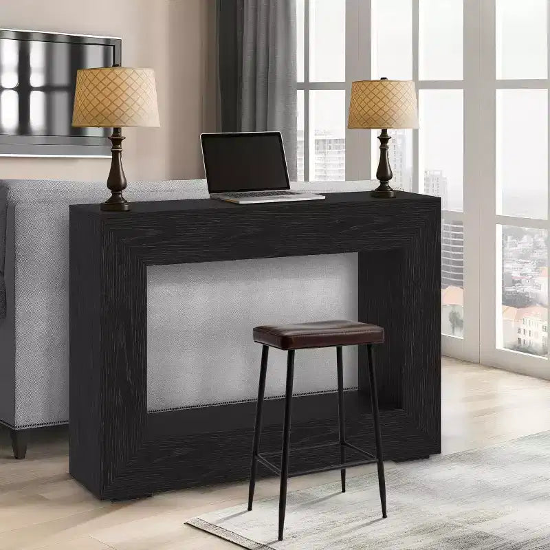 Console de 120 cm pour entrée, table d'appoint en bois pour hall d'entrée, décoration rustique de ferme