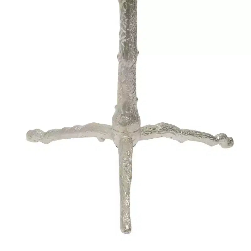 Porte-manteau éclectique en métal argenté