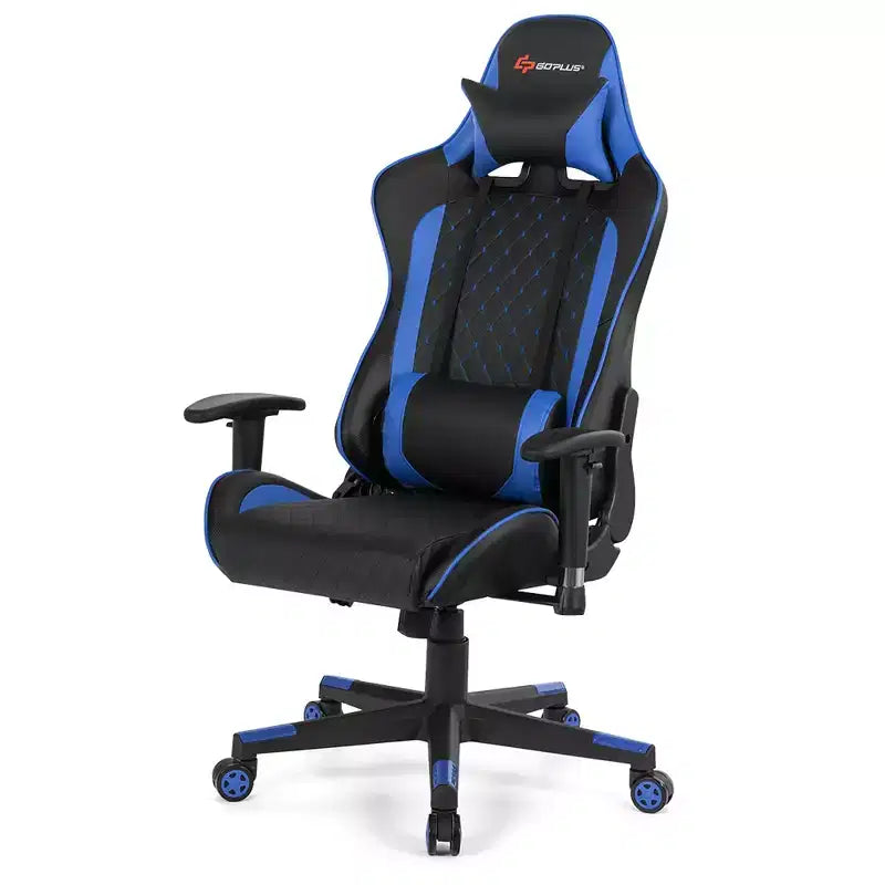 Massage Gaming Chair Reclining Racing Chair with Lumbar Support and Headrest