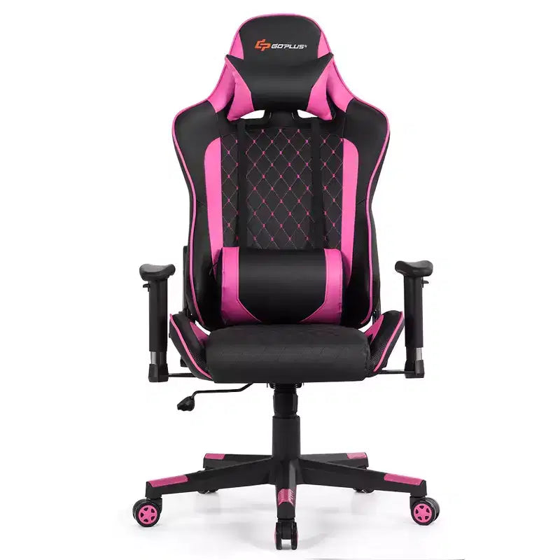 Massage Gaming Chair Reclining Racing Chair with Lumbar Support and Headrest