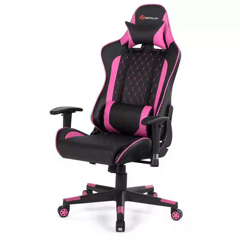 Massage Gaming Chair Reclining Racing Chair with Lumbar Support and Headrest