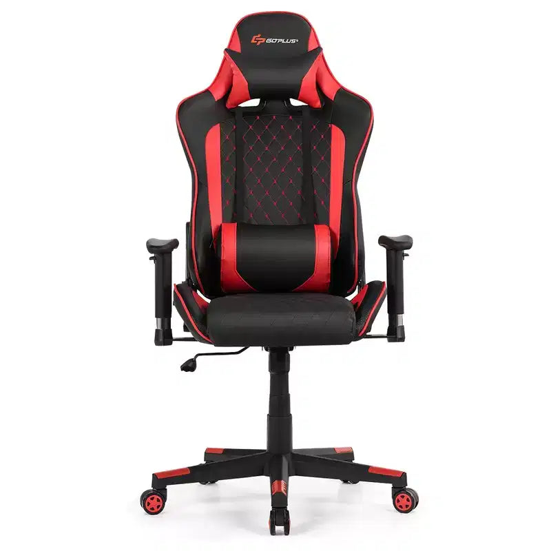 Massage Gaming Chair Reclining Racing Chair with Lumbar Support and Headrest