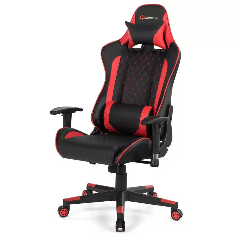 Massage Gaming Chair Reclining Racing Chair with Lumbar Support and Headrest