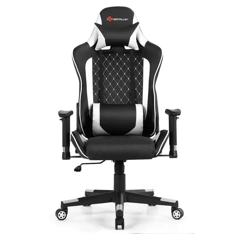 Massage Gaming Chair Reclining Racing Chair with Lumbar Support and Headrest