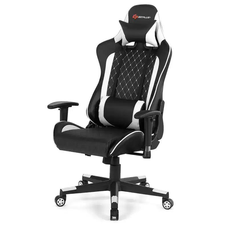 Massage Gaming Chair Reclining Racing Chair with Lumbar Support and Headrest