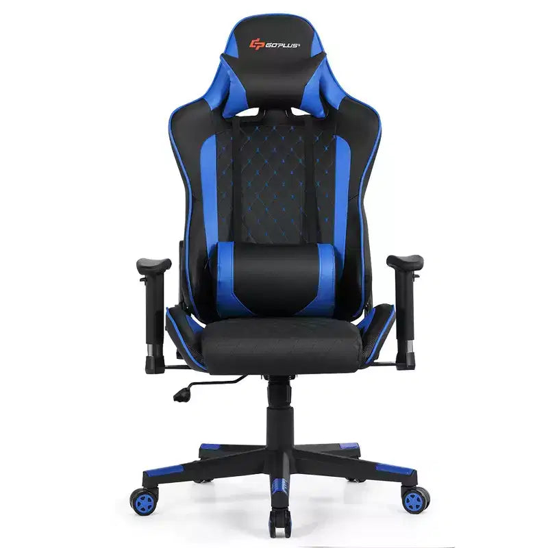 Massage Gaming Chair Reclining Racing Chair with Lumbar Support and Headrest